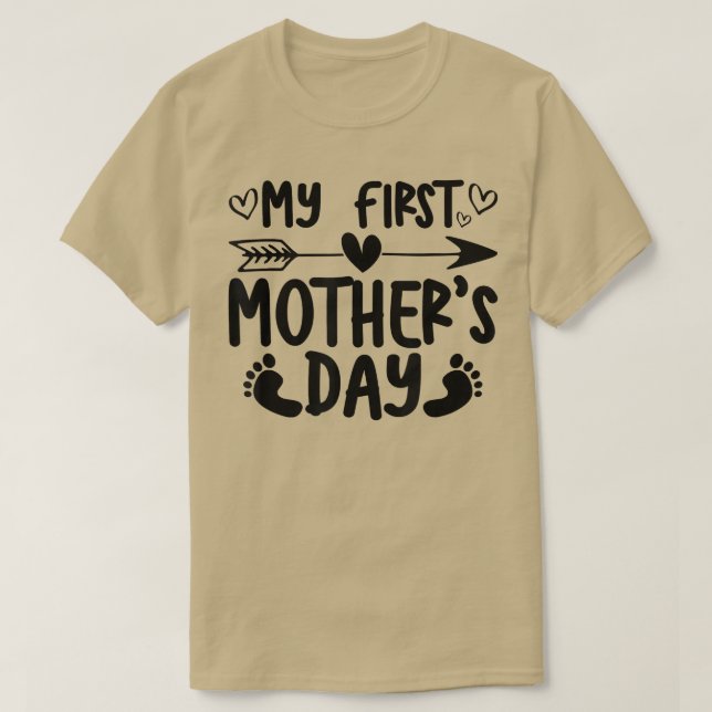 Min första Gravid i Mors dag T Shirt (Design framsida)