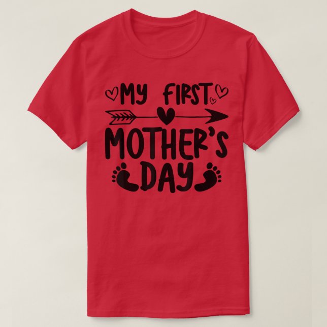 Min första Gravid i Mors dag T Shirt (Design framsida)