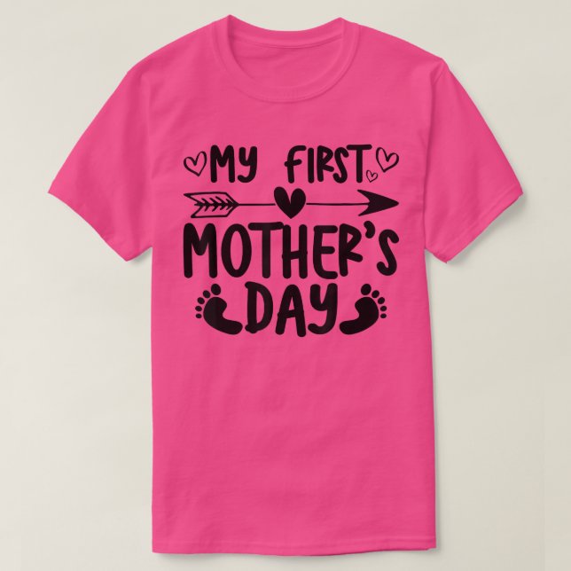 Min första Gravid i Mors dag T Shirt (Design framsida)