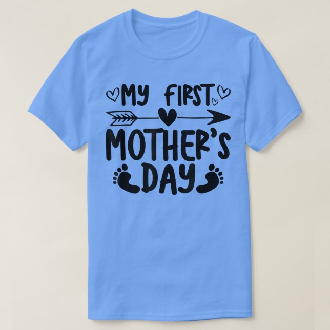 Min första Gravid i Mors dag T Shirt (Design framsida)