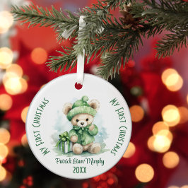 Min första Grönt för eget namn under jul Julgransprydnad Keramik