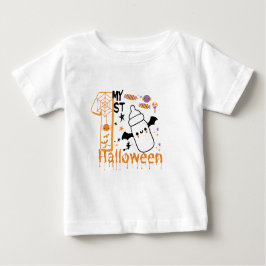 Min första halloween baby-anpassningsbar t shirt