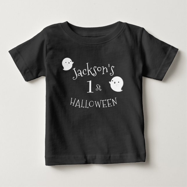 Min första Halloween Black & White-Personlig T Shirt (Framsida)