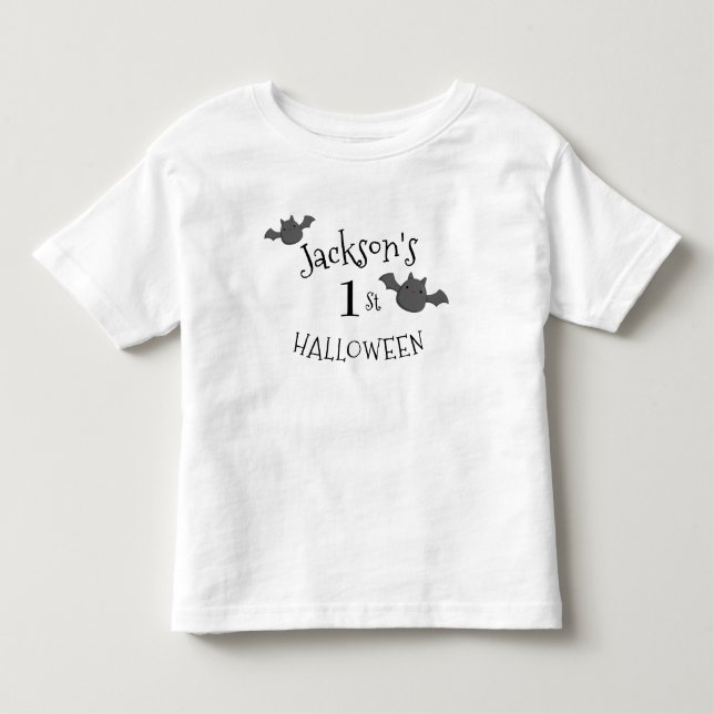 Min första Halloween Black & White-Personlig T Shirt (Framsida)