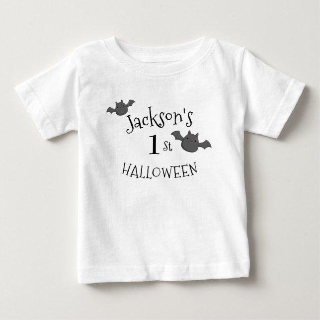 Min första Halloween Black & White-Personlig T Shirt (Framsida)