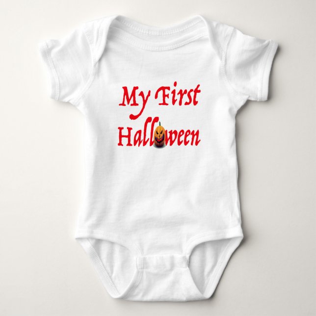 Min första Halloween Bodykostym - Baby Småbarn Shi T Shirt (Framsida)