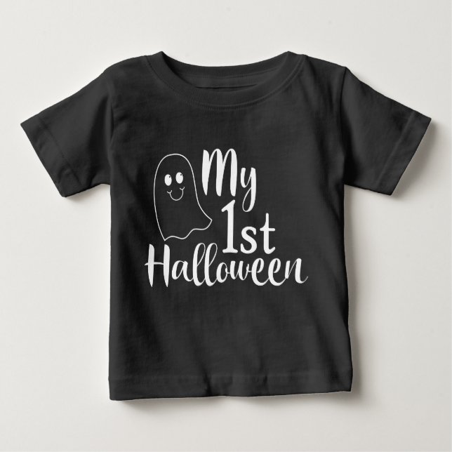 Min första Halloween Cute Baby Ghost T Shirt (Framsida)