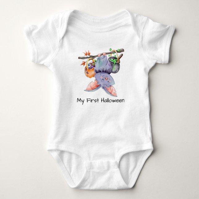 Min första Halloween Cute Fladdermus T Shirt (Framsida)