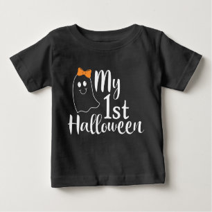 Min första Halloween Cute Flicka Ghost T Shirt