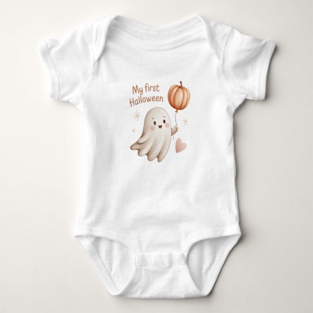 Min första Halloween Cute Ghost Halloween T Shirt (Framsida)