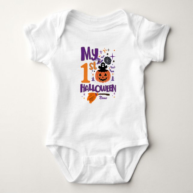 Min första Halloween Cute Pumpkin Funny T Shirt (Framsida)