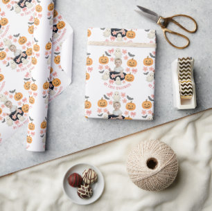 Min första Halloween Cute Pumpkin och Ghost Wand Presentpapper