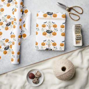 Min första Halloween Cute Pumpkin och Ghost Wand Presentpapper