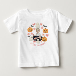 Min första Halloween Cute Pumpkin och Ghost Wand T Shirt