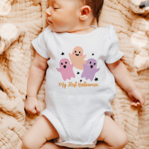 Min första Halloween Cute Spöken Rosa Lila Girl Gi T Shirt