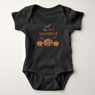 Min första Halloween för baby: Pumpor och Tee Shirt