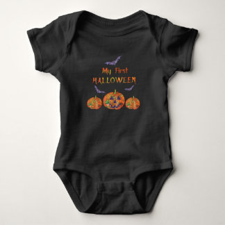 Min första Halloween för baby: Pumpor och Tee Shirt