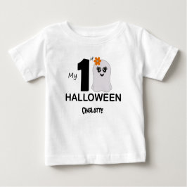 Min första Halloween. Ghost i lakan. Redigerbart N T Shirt