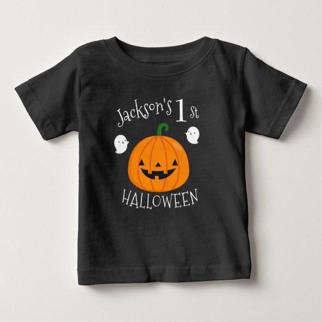 Min första Halloween Ghost Pumpkin-Personlig T Shirt (Framsida)