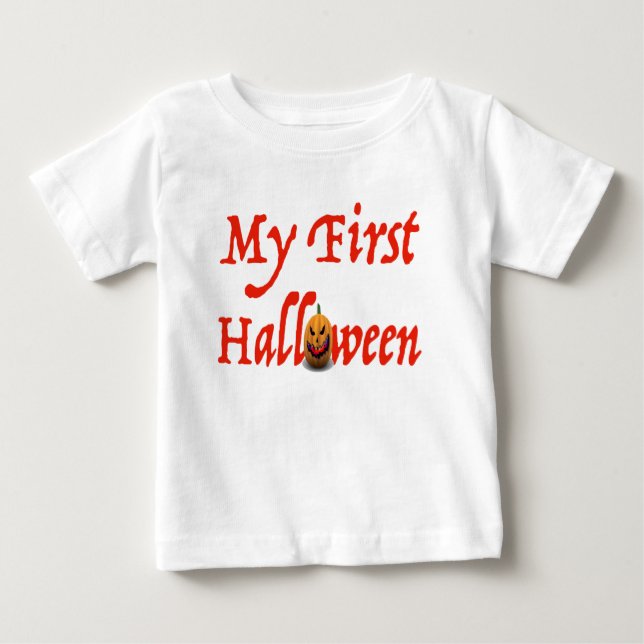 min första halloween halloween t-shirt småbarn (Framsida)