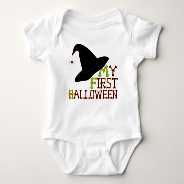 Min första Halloween Little Witch T Shirt (Framsida)