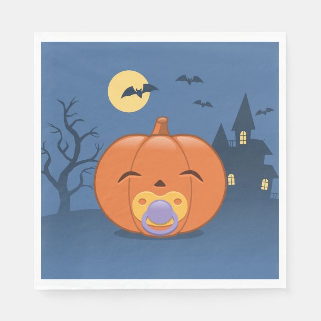 Min första Halloween Nappar Pumpkin Pappersservett (Framsidan)