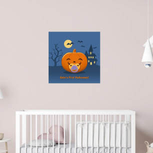 Min första Halloween Nappar Pumpkin Poster