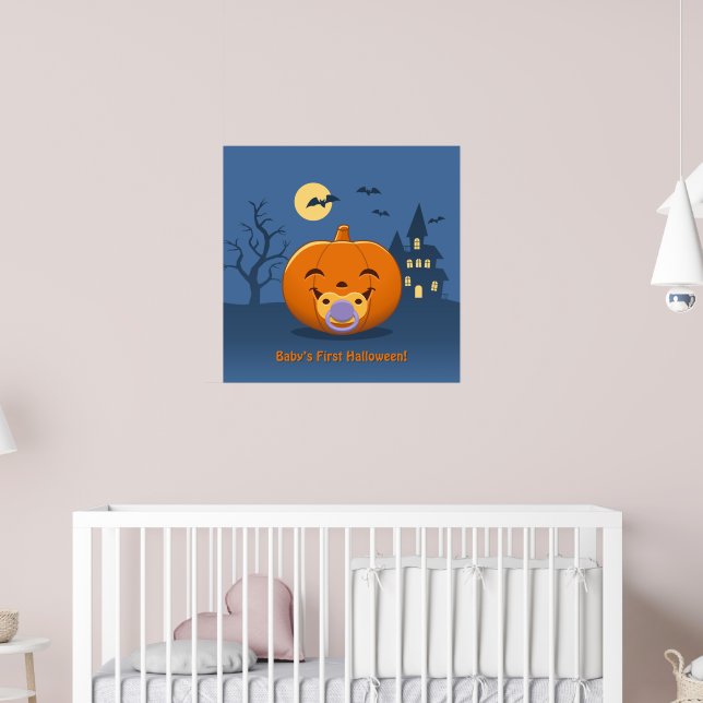 Min första Halloween Nappar Pumpkin Poster (Barnkammare 2)