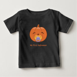 Min första Halloween Nappar Pumpkin T Shirt