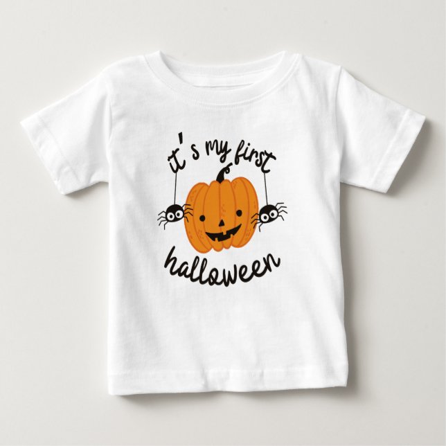 Min första Halloween-Orange Pumpkin Pojke T Shirt (Framsida)