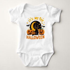 Min första Halloween-pumpa svart katt T Shirt