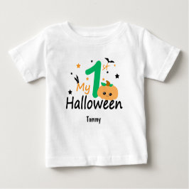Min första Halloween. Pumpkin, Fladdermus, Editabl T Shirt