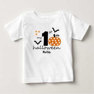Min första Halloween. Pumpkin & Fladdermus. Redige T Shirt