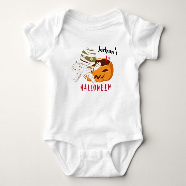 Min första Halloween Pumpkin Ghost-Personlig T Shirt (Framsida)