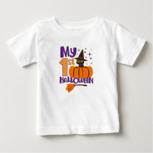 Min första Halloween-pumpkin och svart katt T Shirt