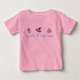 Min första Halloween-Rosa Pumpkin-Personlig T Shirt