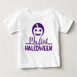 Min första Halloween Scary Lila Pumpkin T Shirt