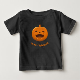 Min Första Halloween Skrattande Tandlösa Pumpa T Shirt