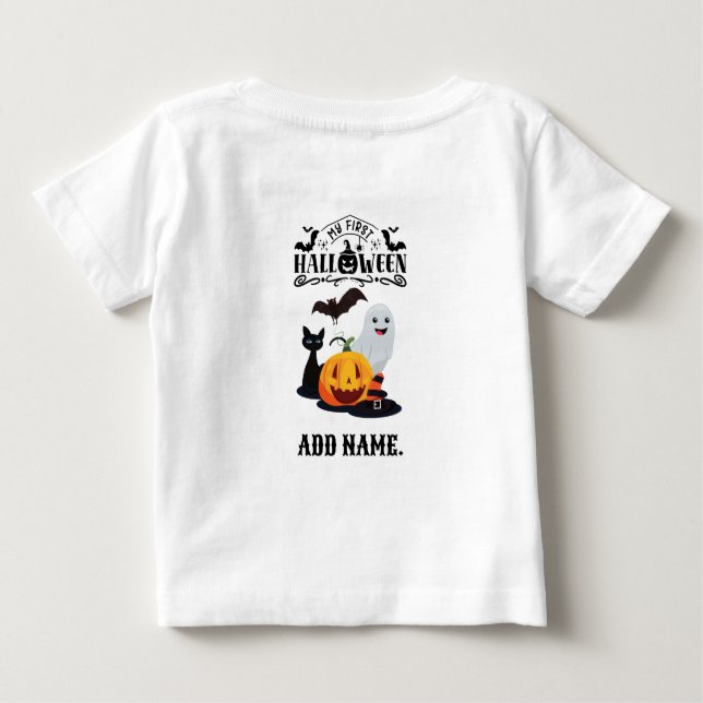 Min första Halloween Småbarn Personlig Baby T Shirt (Baksida)