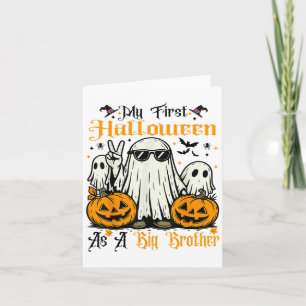 Min första Halloween som en storebror Ghost-Pumpki Kort