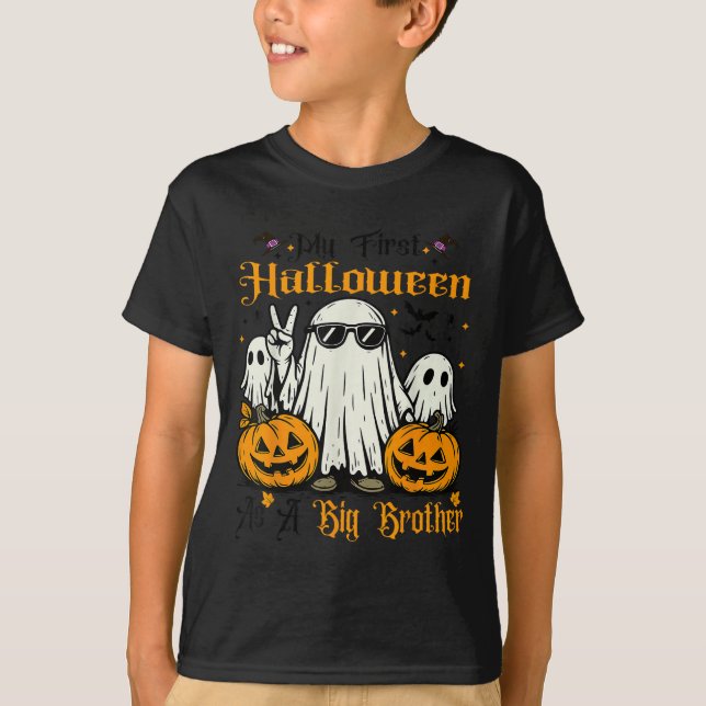 Min första Halloween som en storebror Ghost-Pumpki T Shirt (Framsida)