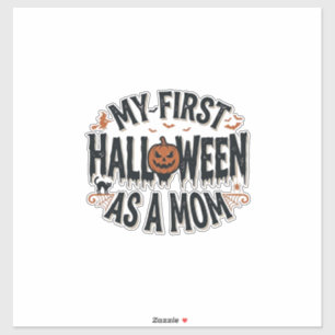 Min första Halloween som mamma Vintage Halloween-d Klistermärken