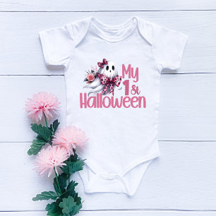 Min första Halloween söta outfit rolig bebis flick T Shirt
