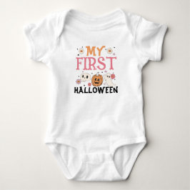 Min första Halloween söta pumpa spöke groovy T Shirt