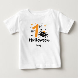 Min första Halloween. Spider, stjärnor, redigerbar T Shirt