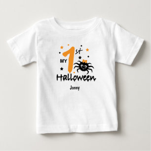 Min första Halloween. Spider, stjärnor, redigerbar T Shirt
