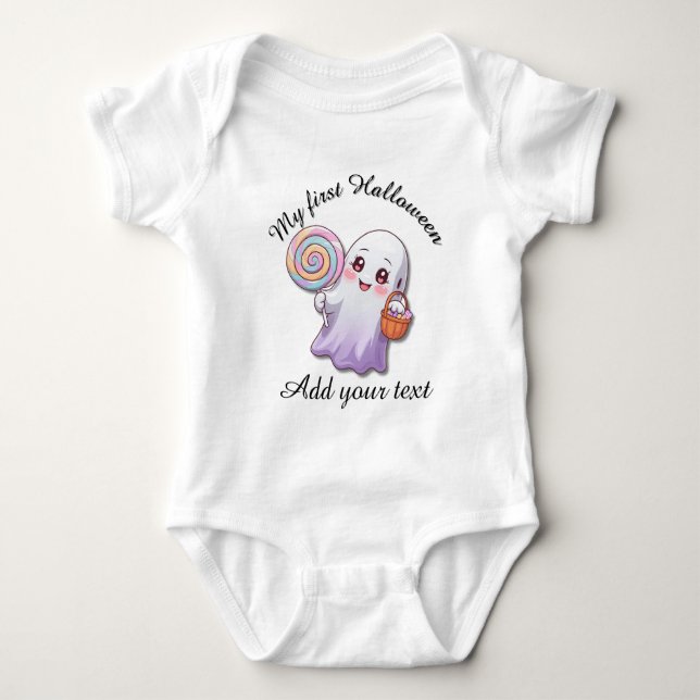 Min Första Halloween Spökbody T Shirt (Framsida)