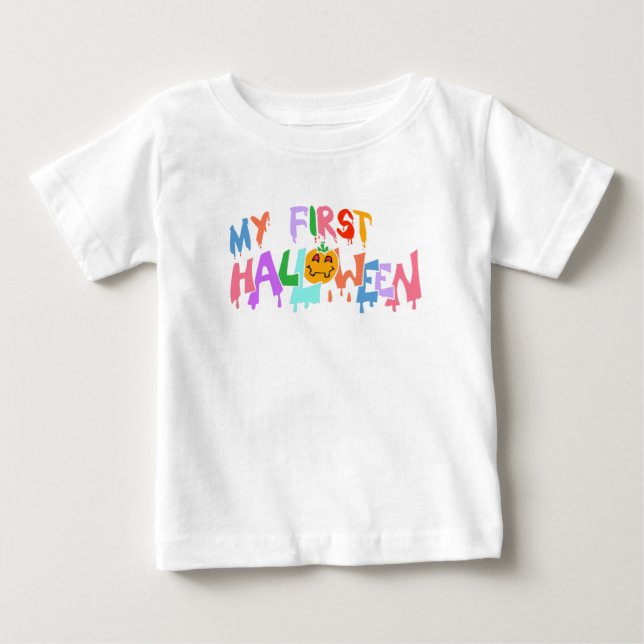 Min första Halloween-tröja - Söt spöklik bebistroj T Shirt (Framsida)