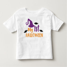 Min första Halloween, Witch Hat, Poety Hat, Fladde T Shirt