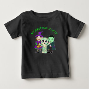 Min första Halloween Witch, Mummy och Vampire T Shirt